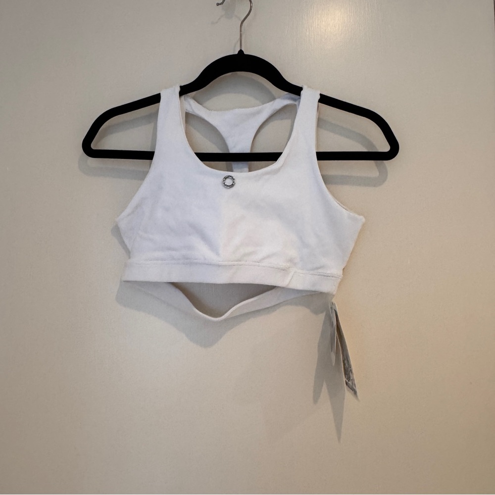 NWT Blue Fish sport White Racerback Sports Bra